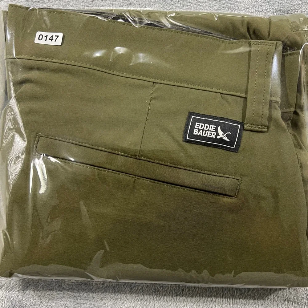 Eddie Bauer Mens Horizon Take Off Chino Olive Green Pants Stretch Outdoor 32x30 - Picture 10 of 10